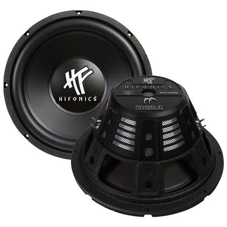HIFONICS Hifonics HFX12D4BK 12 in. Dual 4 Ohm 800W Dual Voice Coil Subwoofer; Black HFX12D4BK